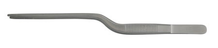 Dressing Forceps BR Surgical Jansen-Gruenwald 6-1/2 Inch Length OR / Surgical Grade German Stainless Steel NonSterile NonLocking Thumb Handle Straight Serrated Tips