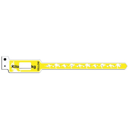 Identification Wristband KangaBand® Write On Band Permanent Snap Kilo (kg)
