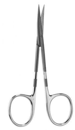 Iris Scissors Snowden-Pencer® Diamond-Seredge™ 4-1/2 Inch Length OR / Surgical Grade German Stainless Steel / Tungsten Carbide NonSterile Finger Ring Handle Straight Sharp Tip / Sharp Tip