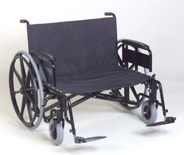 Bariatric Wheelchair Regency XL 2000 Heavy Duty Dual Axle Full Length Arm Swing-Away Elevating Legrest Black Upholstery 32 Inch Seat Width Adult 700 lbs. Weight Capacity