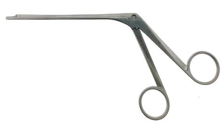 Thru-Cut Forceps BR Surgical Weil-Blakesley 7-1/2 Inch Length OR / Surgical Grade German Stainless Steel NonSterile NonLocking Finger Ring Handle Straight 4 mm Fenstrated Jaw