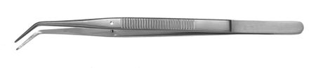 Dental Forceps Padgett® Thrackray 6 Inch Length OR / Surgical Grade German Stainless Steel NonSterile NonLocking Thumb Handle Angled Serrated Tips