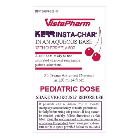 Poison Absorbent Kerr Insta-Char® 25 Gram - 120 mL Strength Oral Suspension 4 oz.