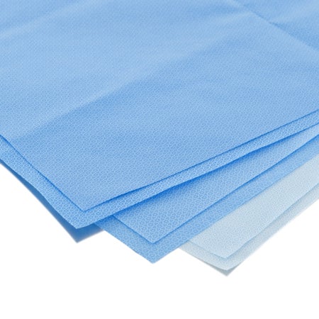 Sterilization Wrap HALYARD* H100 Light Blue 15 X 15 Inch Single Layer SMS Polypropylene Steam / EO Gas / Hydrogen Peroxide