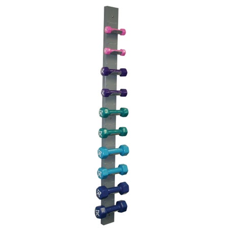 Dumbbell Set with Storage Rack 10 Piece Set with Wall Rack CanDo® 1 lbs. / 2 lbs. / 3 lbs. / 4 lbs. / 5 lbs.