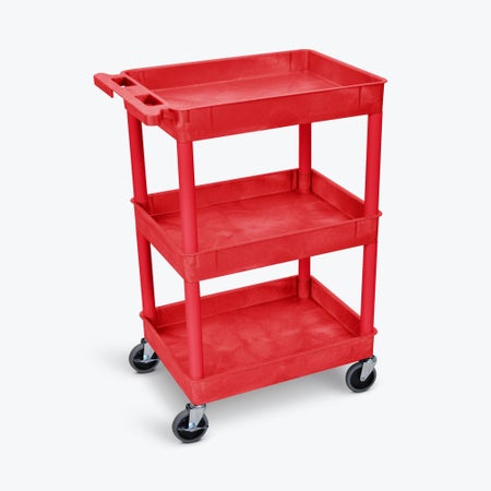Tub Utility Cart 18 X 24 X 39.25 Inch Red 18 X 24 Inch