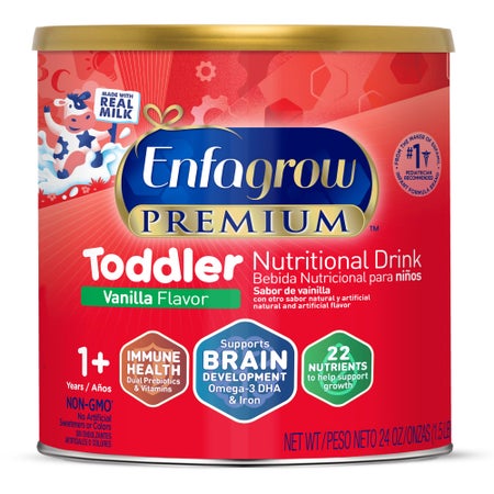 Pediatric Oral Supplement Enfagrow® Premium™ Toddler Vanilla Flavor 24 oz. Can Powder Milk-Based