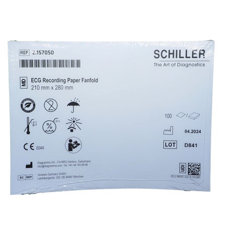 Recording Chart Paper Schiller™ Z-Fold Red Grid