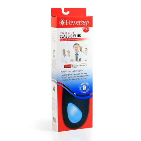 Orthotic Insole Powerstep® Classic Plus Full Length EVA / Polyester / Polypropylene / Poron® / VCT® Women 10 to 10.5 / Men 8 to 8.5 Black / Blue
