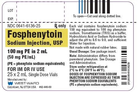 Fosphenytoin Sodium, Preservative Free 100 mg PE / 2 mL Injection 2 mL