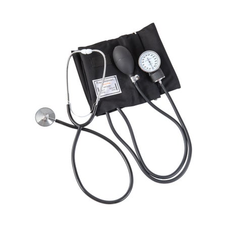 Reusable Aneroid / Stethoscope Set HealthSmart® 33 to 43 cm Large Adult Cuff Single Head General Exam Stethoscope Pocket Aneroid
