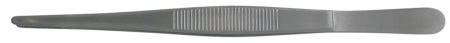 Dressing Forceps BR Surgical 4 Inch Length OR / Surgical Grade German Stainless Steel NonSterile NonLocking Thumb Handle Straight Serrated Tips