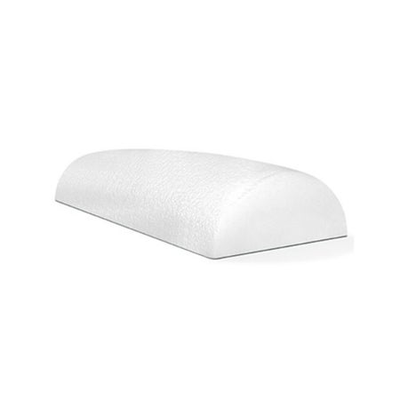 CanDo® Half-Round Therapy Foam Roller Slim White Polyethylene Foam 3 X 12 Inch