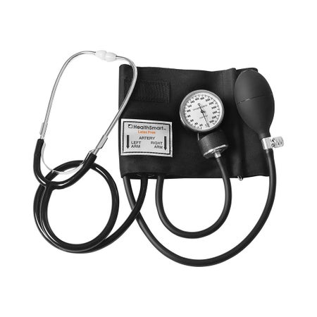Reusable Aneroid / Stethoscope Set HealthSmart® 25 to 36 cm Adult Cuff Single Head General Exam Stethoscope Pocket Aneroid