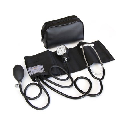 Reusable Aneroid / Stethoscope Set HealthSmart® 25 to 36 cm Adult Cuff Single Head General Exam Stethoscope Pocket Aneroid