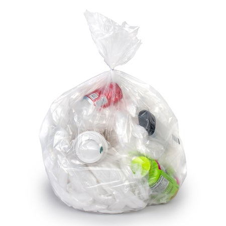 Trash Bag Colonial Bag 60 gal. 1.8 mil 38 X 58 Inch Clear 2X-Heavy Duty X-Seal Bottom Flat Pack