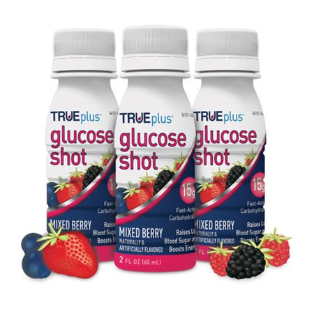 Glucose Supplement TRUEplus™ 2 oz. Liquid Mixed Berry Flavor