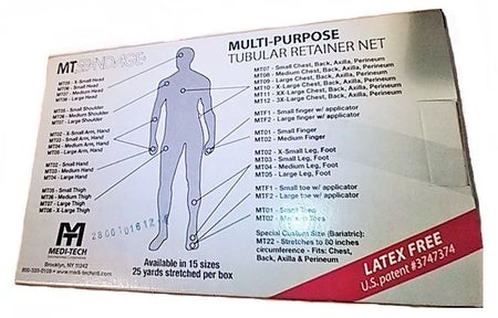 Elastic Net Retainer Dressing MT Spandage™ Tubular White Elastic Size 7 10 Yard Length Small Chest / Back / Perineum / Axilla NonSterile