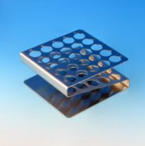 Z-Shape Test Tube Rack 25 Place 12 to 13 mm Tube Size Metallic 1-1/2 X 4-1/4 X 4-1/2 Inch