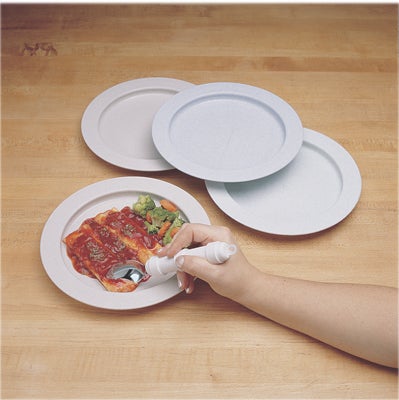 Plate Inner Lip™ Plastic Sandstone Reusable
