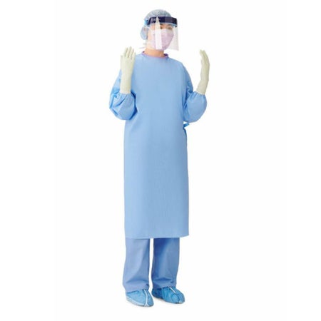 Non-Reinforced Surgical Gown with Towel Sirus® 4X-Large Blue Sterile AAMI Level 3 Disposable
