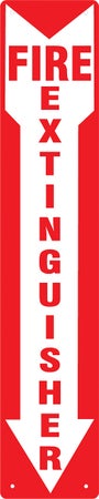Wall Sign Caution Global® Fire Extinguisher