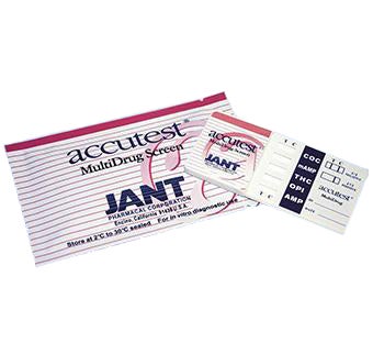 Drugs of Abuse Test Kit Accutest® AMP, BAR, BZO, COC, mAMP/MET, MDMA, MTD, OPI, PCP, THC 25 Tests CLIA Non-Waived