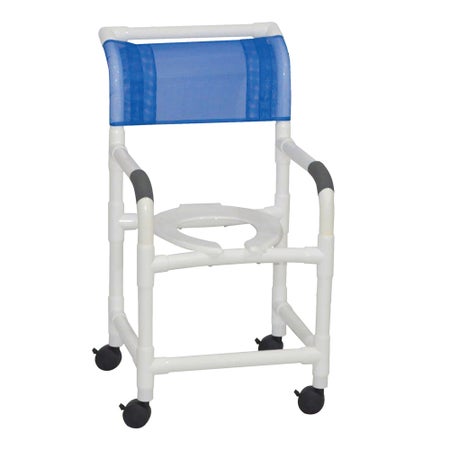 Shower Chair MJM International PVC Frame 18 Inch Seat Width 300 lbs. Weight Capacity