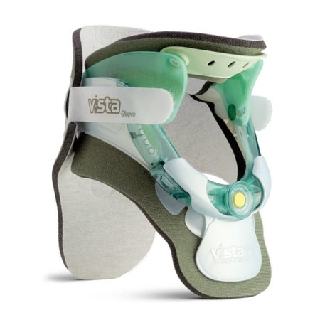 Rigid Cervical Collar Aspen® Vista® TX Preformed Adult One Size Fits Most Two-Piece / Trachea Opening Adjustable Height Adjustable Neck Circumference