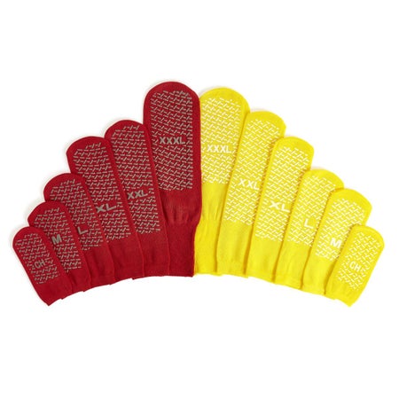 Risk Management Slipper Socks Medline Unisex Child Double Tread Single Patient Use Yellow