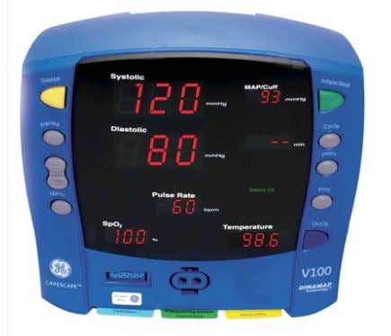 Refurbished Vital Signs Monitor Carescape® V100 Monitoring NIBP, SpO2, Temperature AC Power / Battery Operated