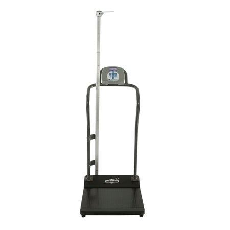 Physician Scale with Height Rod Health O Meter® TFT Display 1000 lbs. / 454 kg Capacity Black / Gray AC Adapter / Battery Operated