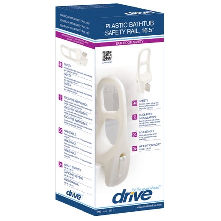 Bathtub Grab Bar drive™ White Plastic