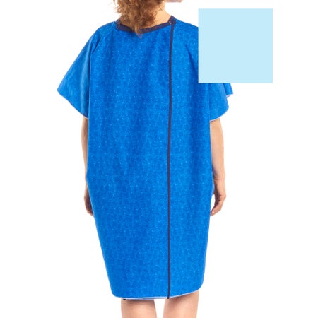 Patient Exam Gown Snap Wrap™ One Size Fits Most Blue Reusable
