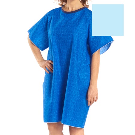 Patient Exam Gown Snap Wrap™ One Size Fits Most Blue Reusable