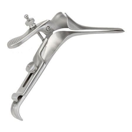 Vaginal Speculum MedGyn Pederson NonSterile Surgical Grade Stainless Steel Large Left Side Open Reusable Without Light Source Capability