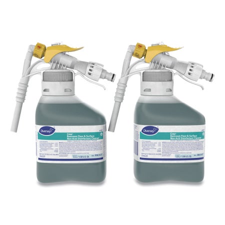 Surface Disinfectant Cleaner Diversey™ Crew® Restroom Floor and Surface Nonacidic RTD® Dispensing System Liquid Concentrate 1.5 Liter Bottle Fresh Scent NonSterile