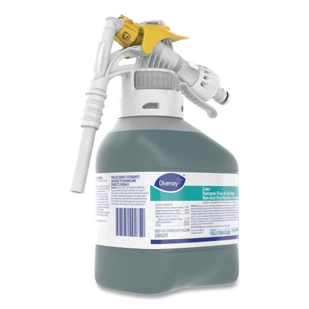 Surface Disinfectant Cleaner Diversey™ Crew® Restroom Floor and Surface Nonacidic RTD® Dispensing System Liquid Concentrate 1.5 Liter Bottle Fresh Scent NonSterile
