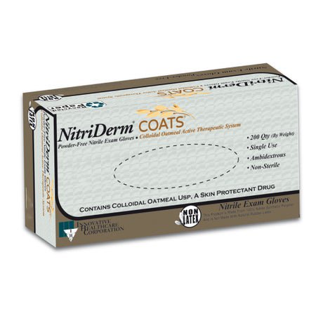 Exam Glove NitriDerm® COATS® Small NonSterile Nitrile Standard Cuff Length Fully Textured White Chemo Tested