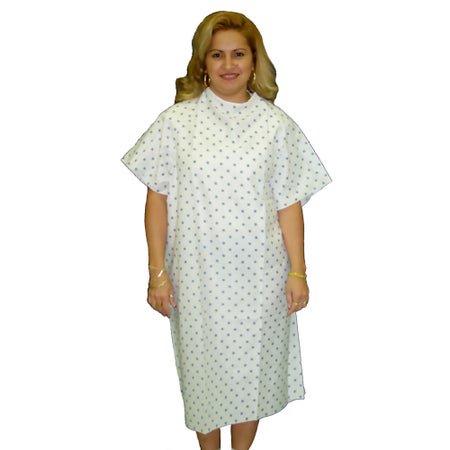Patient Exam Gown One Size Fits Most Snowflake Print Reusable