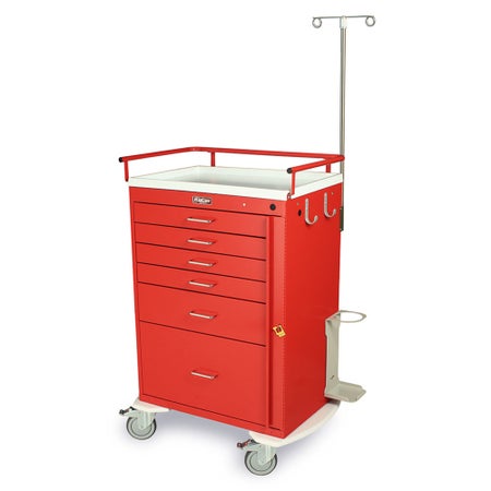 Medical Crash Cart Classic Line Red