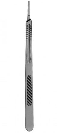 Knife Handle 8-3/8 Inch, No. 4 L, Mirror Finish, General and Microsurgical