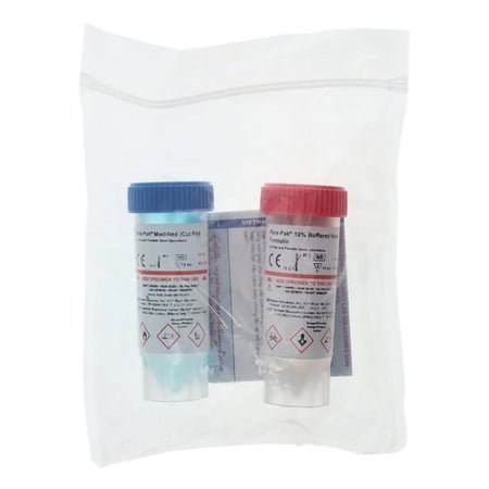 Specimen Collection and Transport Kit Para-Pak® 2-Vial 15 mL (0.5 oz.) / 15 mL (0.5 oz.) Plastic Collection Vial NonSterile