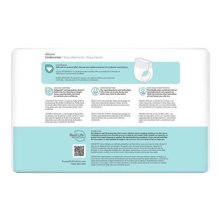 Absorbent Underwear Tranquility® Essential Pull On with Tear Away Seams Adult X-Large Unisex Disposable Moderate Absorbency