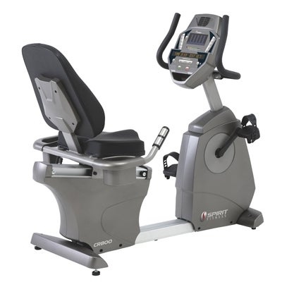 Recumbent Bike Spirit CR800 40 Levels of Resistance 57 X 51 X 30 Inch Black / Charcoal Gray