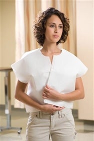 Exam Cape White One Size Fits Most Front / Back Opening Without Closure Unisex Disposable