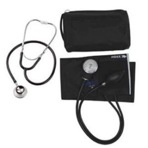 Reusable Aneroid / Stethoscope Set Match Mates® Adult Cuff Dual Head General Exam Stethoscope Pocket Aneroid