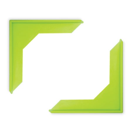 Tray Corner Protector 1-1/5 X 2-4/5 X 2-4/5 Inch, Lime Green, Medical-grade Silicone, Latex-free, Reusable For Surgical Tray