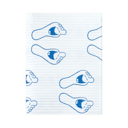 Procedure Towel PolyBack® 13 W X 19 L Inch Happy Feet Print NonSterile