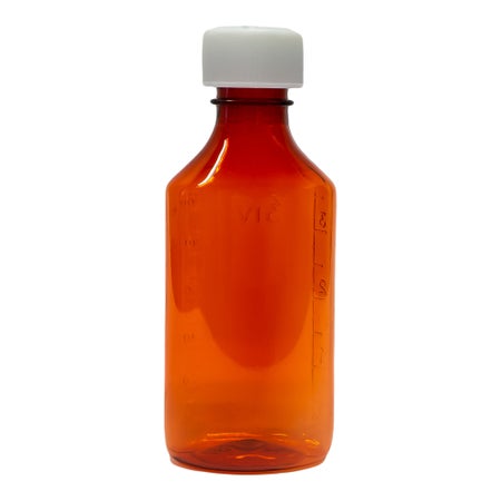 Prescription Bottle, Oval 4 oz. Amber